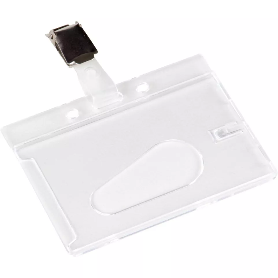 Q-CONNECT badge avec clip 85 x 54 mm