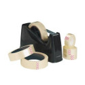 Q-CONNECT plakbandafroller, voor rollen van 25 x 33 m of 25 x 66 m, zwart