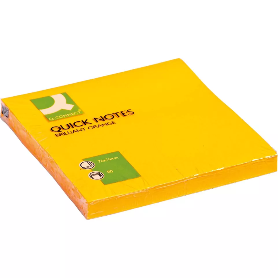 Q-Connect Quick Notes 76 x 76 mm Neon...