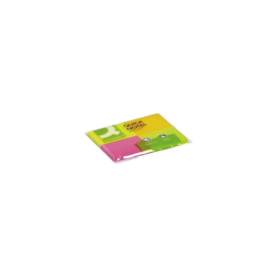 Q-Connect Quick Notes 38 x 51mm Neon...