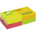 Q-Connect Quick Notes 76 x 76 mm Neon Assorted Colours Pack of 12 Pads 80 Sheets per Pad