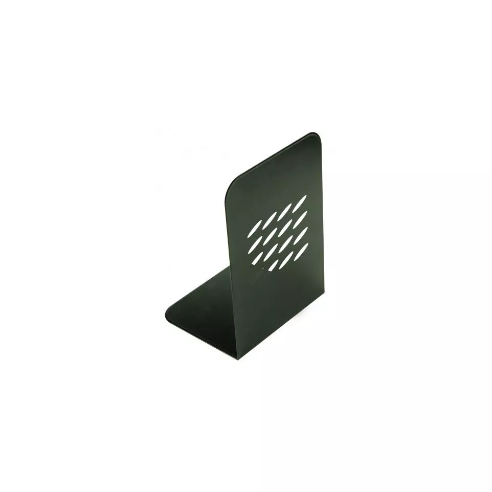 Q-CONNECT Metal Bookends Set of 2 Black