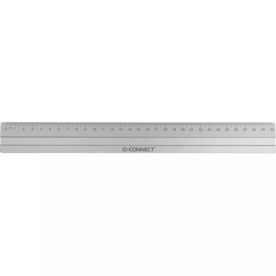 Q-CONNECT aluminum ruler 30 cm in...