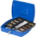 Q-CONNECT geldkoffer, 325 x 235 x 85 mm, blauw