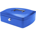 Q-CONNECT coffret à monnaie, 255 x 200 x 85 mm, bleu