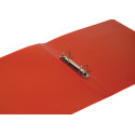 Q-CONNECT ringmap, PP, 2 ringen, 25 mm, transparant rood