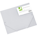 Q-CONNECT A4 Polypropylene Elasticated Folder with 3 Flaps Transparent