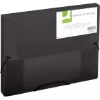 Q-CONNECT Document Box with Elastic Closure A4 Spine 25 mm Black