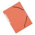 Q-CONNECT farde à rabats, A4, 3 rabats et élastiques, carton, rouge