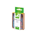 Q-CONNECT papierklemmen, 28 mm, doos van 100 stuks, gestreept in wit en geassorteerde kleuren