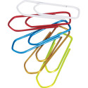 Q-CONNECT papierklemmen, 32 mm, doos van 75 stuks, ophangbaar, geassorteerde kleuren.