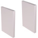Jeu d'embouts peint effet aluminium anodisé pour bandeau à fixation au mur et montage avec une plinthe SAF-EVO / pce