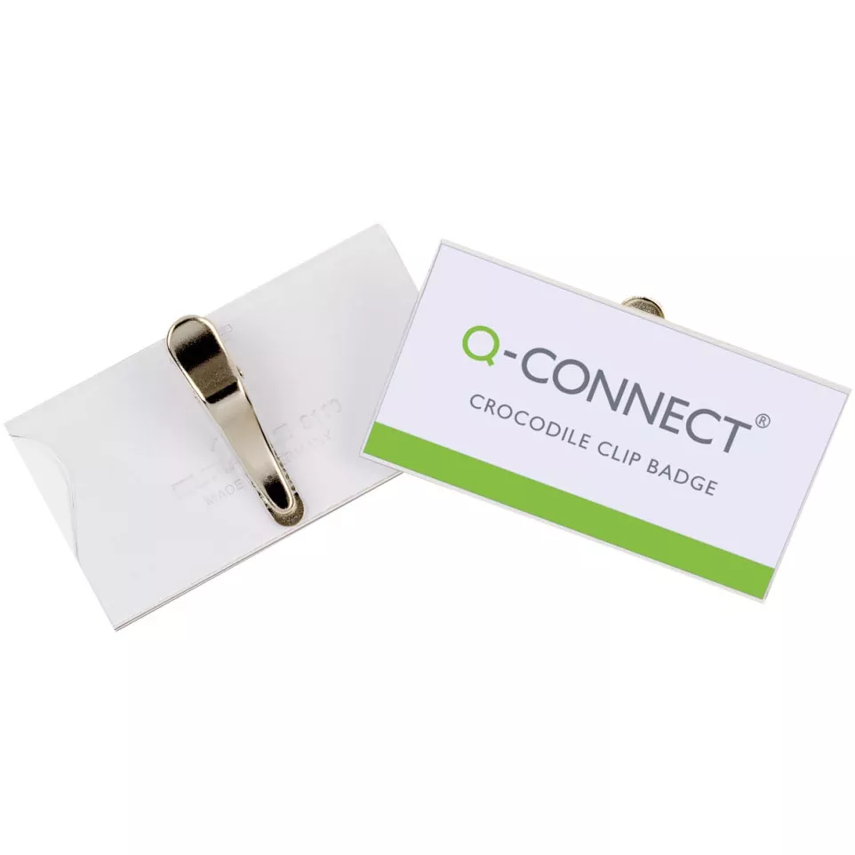 Q-CONNECT badge met krokodillenklem...