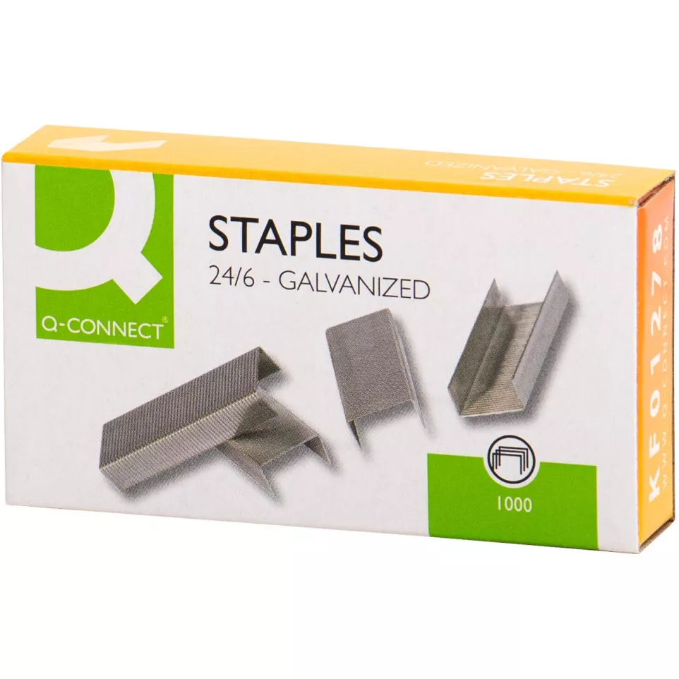 Q-CONNECT Staples 24-6 Galvanized Box...