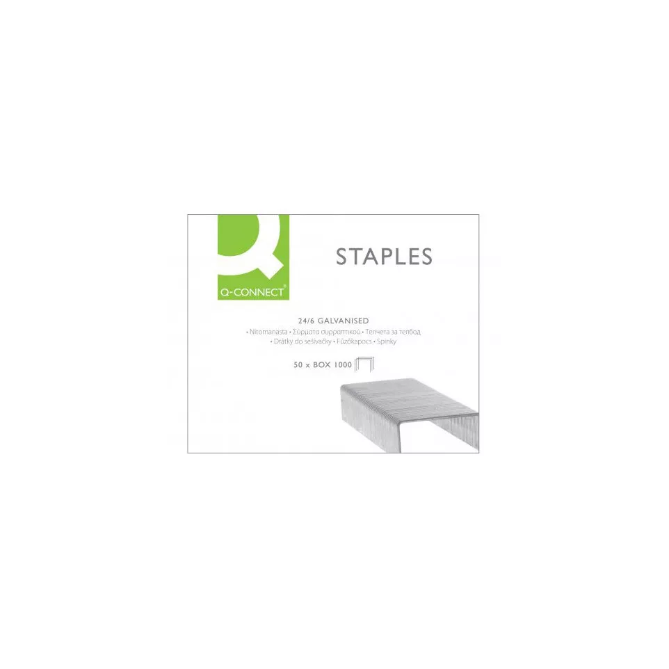 Q-CONNECT Staples 24-6 Galvanized Box...