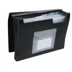 Q-CONNECT A4 Expanding File 13 Compartments Elastic Closure Black
