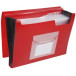Q-CONNECT expanding file A4 polypropylene 13 pockets elastic closure red