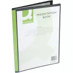 Q-Connect Customisable A4 Display Book 20 Pockets Black