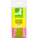 Q-CONNECT Quick Notes, ft 38 x 51 mm, 50 feuilles, étui de 3 blocs en couleurs néon