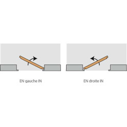 Bovenrail Argenta INVISIDOOR IN deurbreedte 730mm / pce