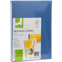 Q-CONNECT dekblad A4 leder 250 grams 100 stuks blauw