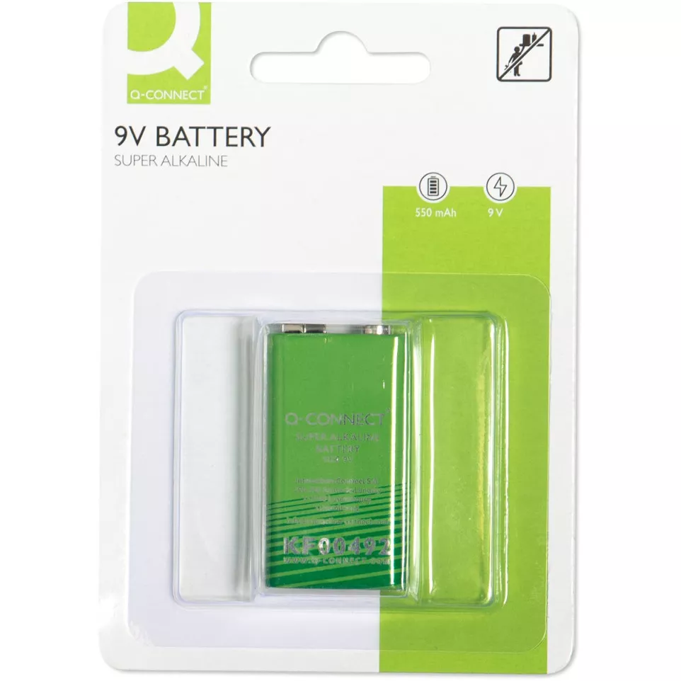 Q-CONNECT batterij, alkaline, E, 9V