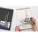 Oxford cahier de croquis, 100 g/m², ft A5, noir, 50 feuilles