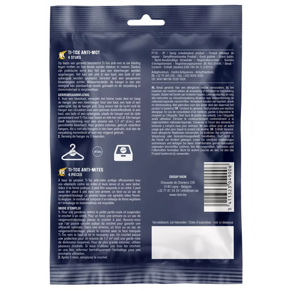 Riem Ti-Tox Anti-Moth Trap, 4 Pieces