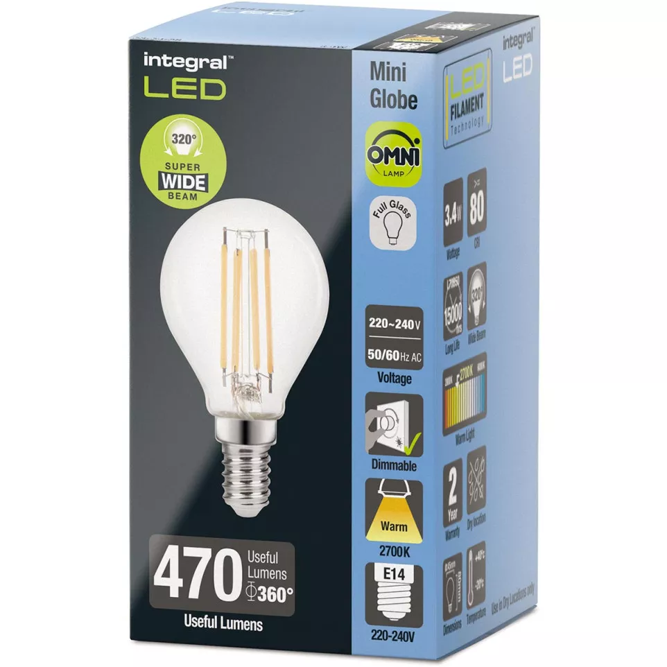 Integral LED Bulb E14 Mini Globe...