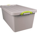 Really Useful Box Recycled 82L Stackable Storage Box Grey