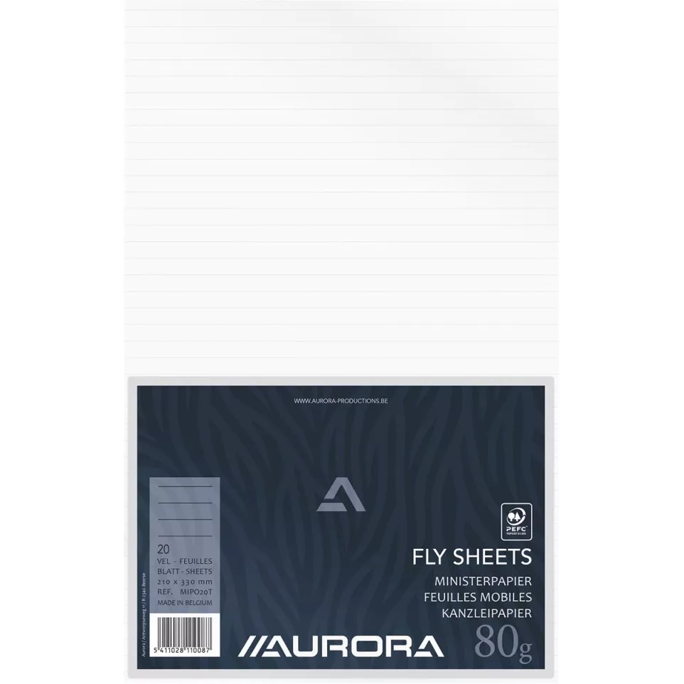 Aurora ruled minister paper lined...