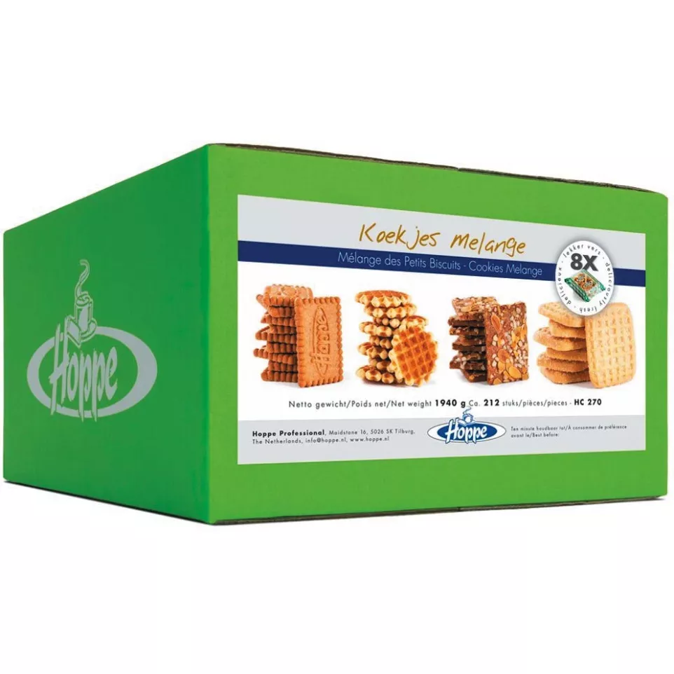 Hoppe Koekjes Melange, doos van 1690...