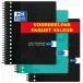 Oxford School College Notepad A5 Plus 160 Pages 17 Holes Ruled Assorted Colors Pack of 3