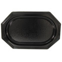 Cateringschaal, uit gerecycleerd PET, ft 35 x 25 cm, zwart, pak van 10 stuks