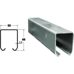 Bovenprofiel voor ROB serie 130.000 schuifrails, lengte 7m / 7m