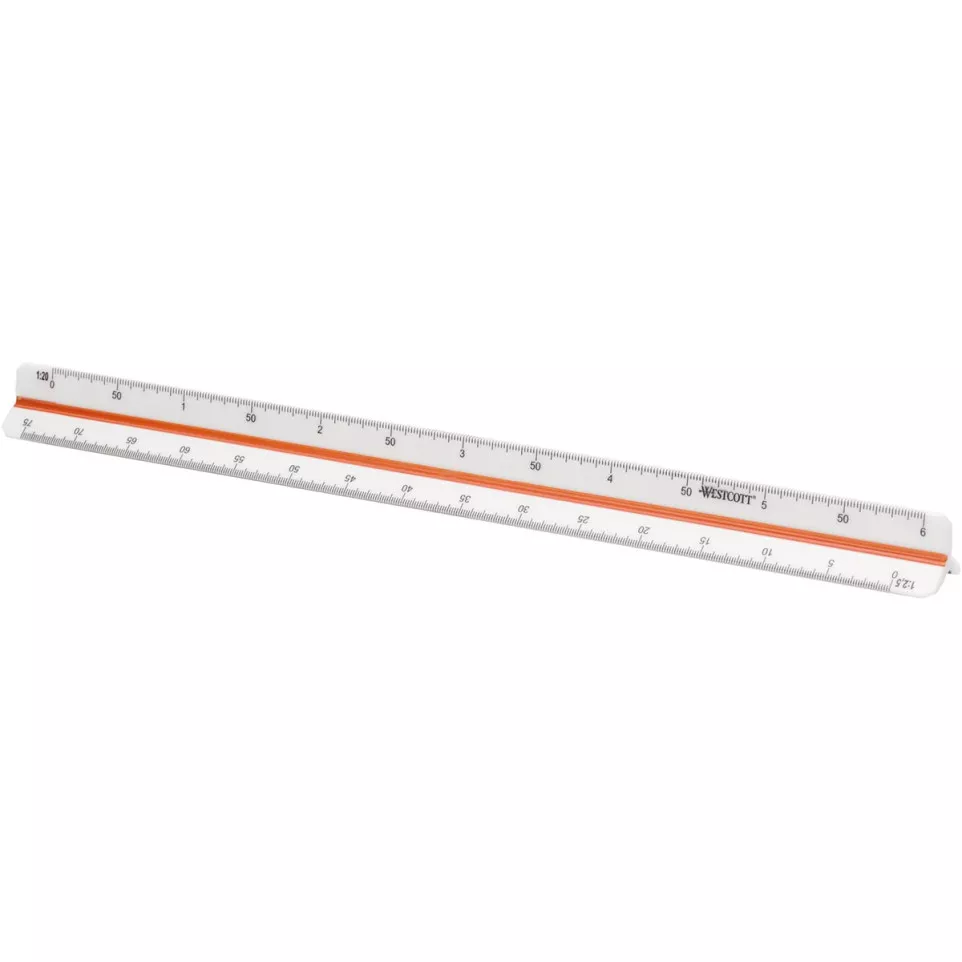 Westcott schaallat, 30 cm, 1:2,5;...