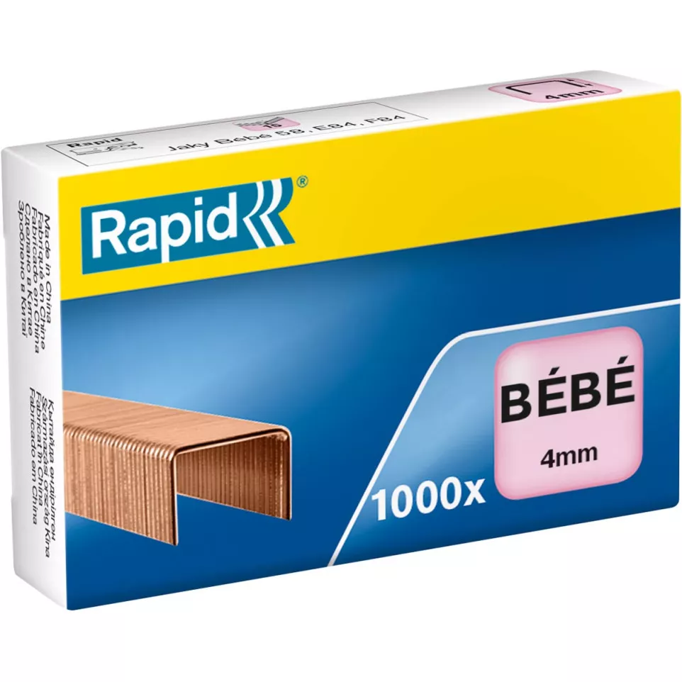 Rapid Bébé Copper Staples Box of 1,000