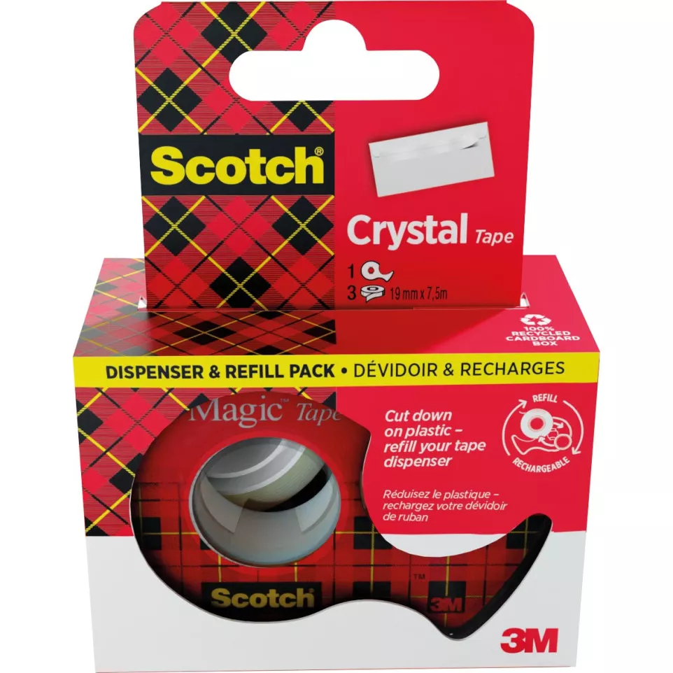 Scotch Crystal Clear Tape 19 mm x 7.5...