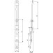 Aluminium kompas 907/17 voor 17 tot 18,5mm speling en 16mm minimale breedte van PVC valraam lengte 100mm F1 / pce