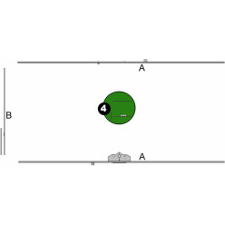 Horizontal Rail for Hautau Tornado 200 E35mm-1100mm per piece