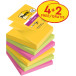 Post-it Super Sticky Z-notes Carnival, 90 feuilles, ft 76 x 76 mm, 4 + 2 GRATUIT