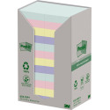 Post-it recycled notes Nature, 100 feuilles, ft 38 x 51 mm, paquet de 24 blocs, couleurs assorties
