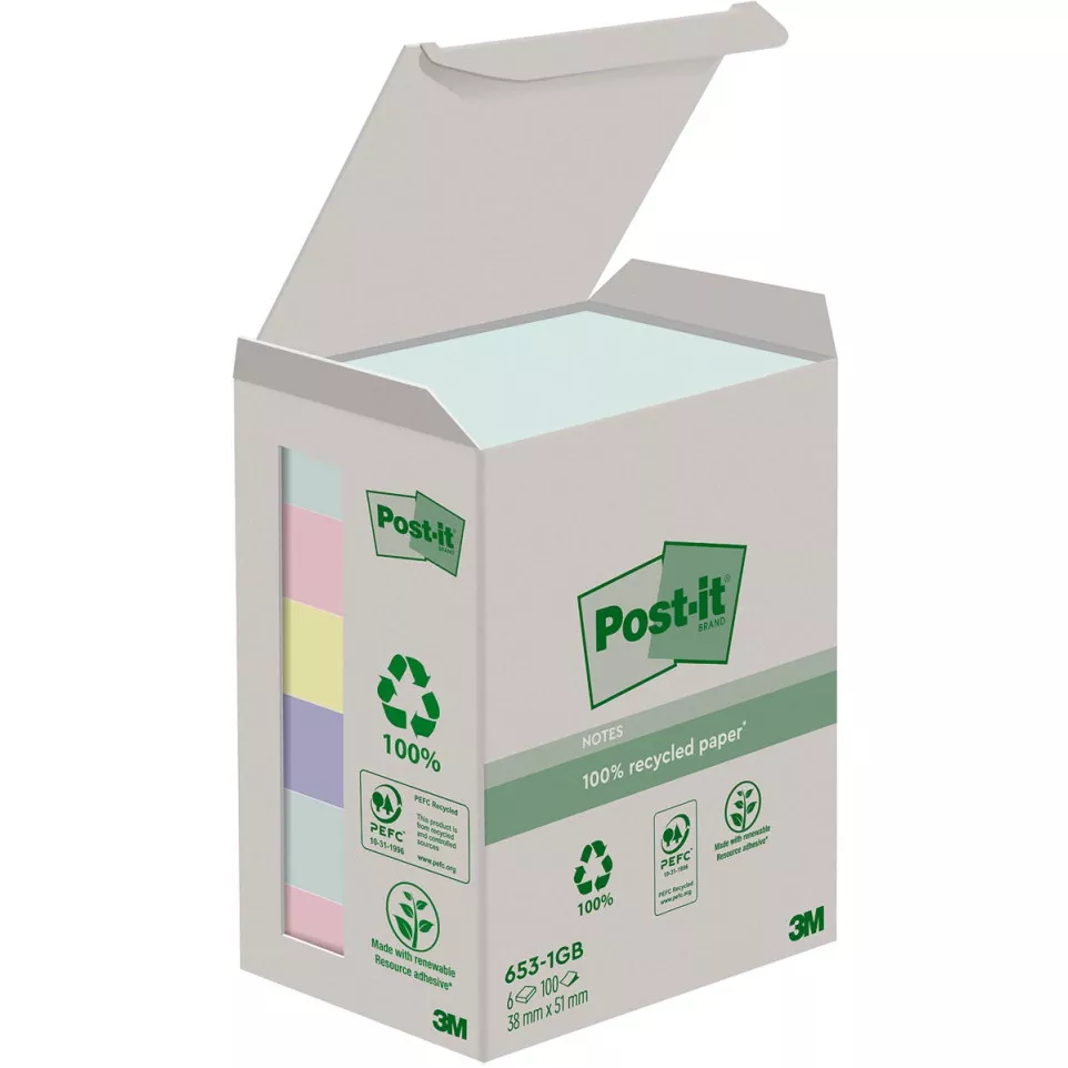 Post-it recycled notes Nature, 100...