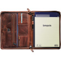 Maverick Leather Writing Pad for A4 with Notepad Brown