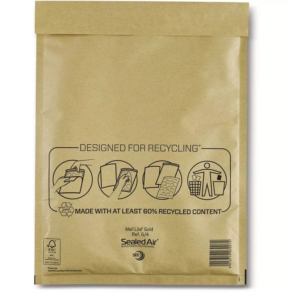Mail Lite Gold Bubble Padded...