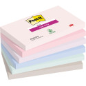 Post-it Super Sticky notes Soulful, 90 vel, ft 76 x 127 mm, geassorteerde kleuren, pak van 6 blokken