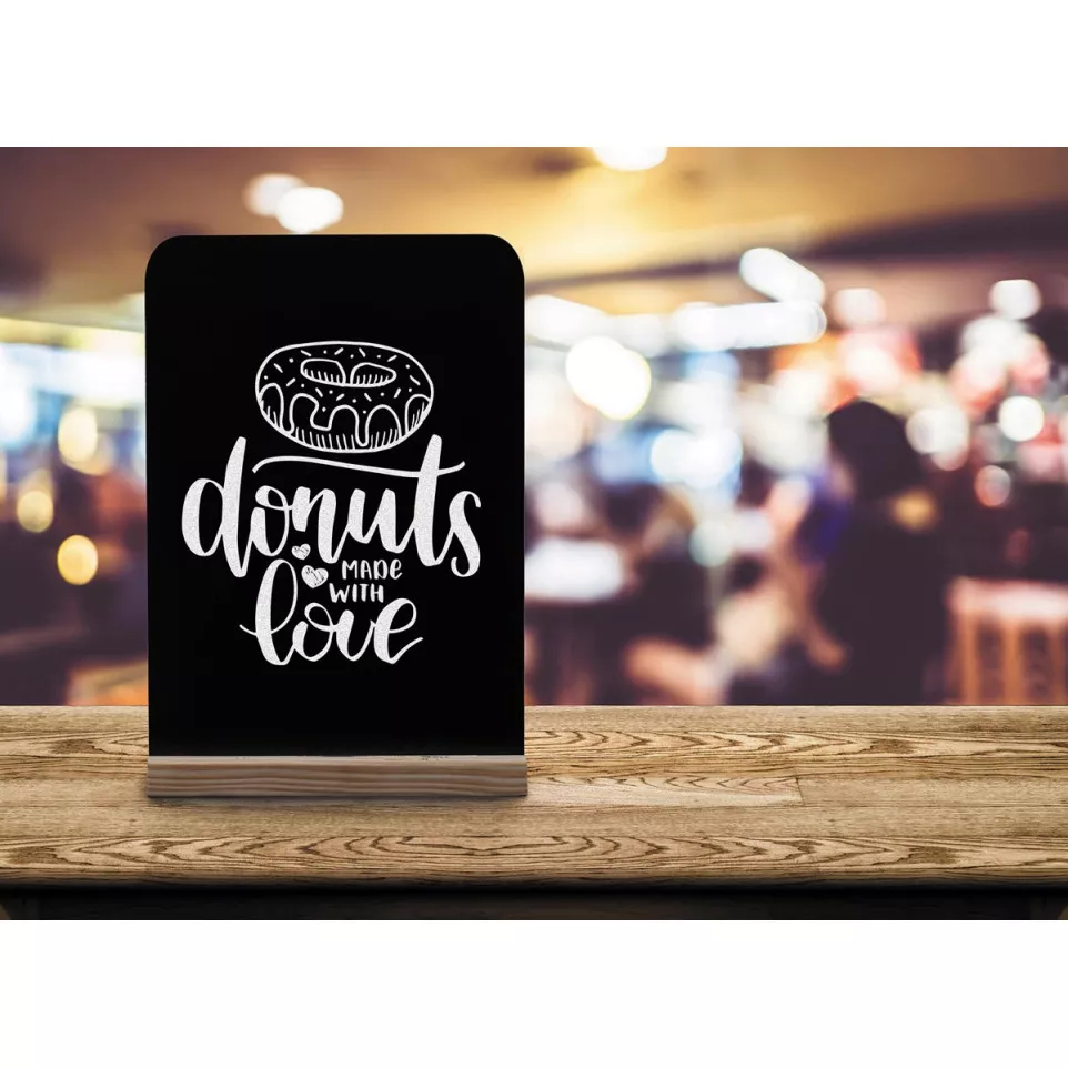 Bi-Office Table Menu Slate A4