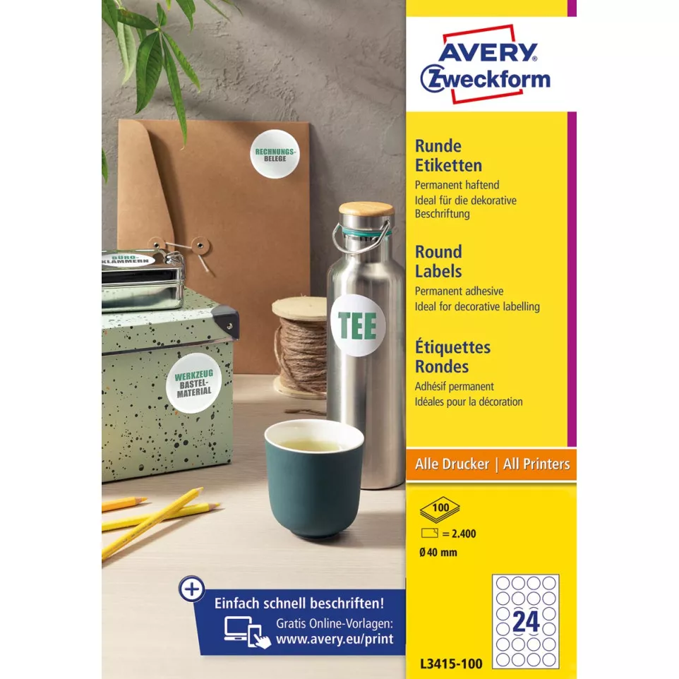 Avery Zweckform Round Labels 40 mm...