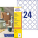 Avery Zweckform Round Labels 40 mm White Permanent Adhesive 240 Labels 10 Sheets