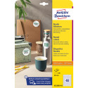 Avery Zweckform étiquettes rondes, diametre 30 mm, blanc, amovible, 480 étiquettes, 10 feuilles